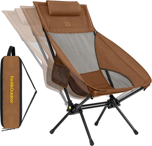 FanttikOutdoor Zeta L8 Max Camping Chair, Portable & Lightweight, Comfort-Driven Foldable Rocking Chair with Carry Bag for Camping, Hiking, Patio, Fishing, Support up to 250 lbs,