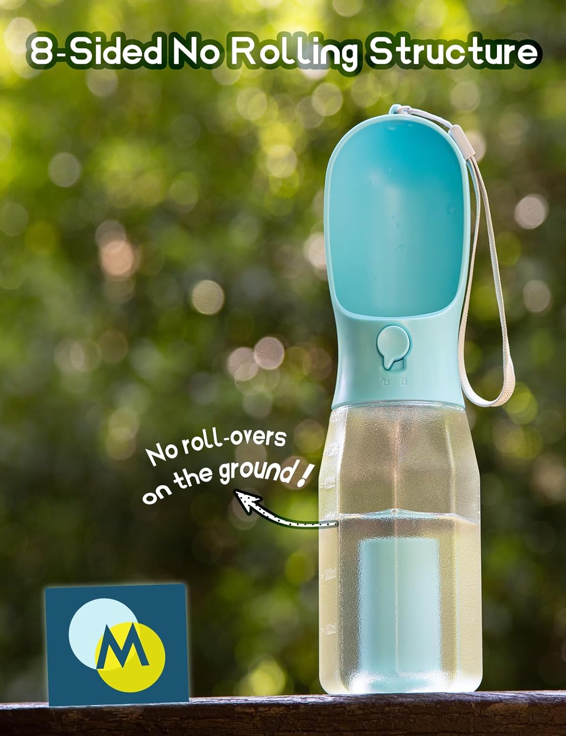 Portable Water Bottle for Dogs, 3 in 1 Pet Travel Bowl Dispenser with Food Treat Container & Poop Bag Holder,