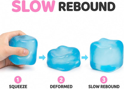 Nice Stress Cube, Squishy Fidget Toy Cubes, Slow Rising Squeeze Cube Balls, Non-Sticky Desk Toy for Relaxation & Focus for Adults,
