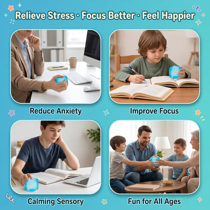 Nice Stress Cube, Squishy Fidget Toy Cubes, Slow Rising Squeeze Cube Balls, Non-Sticky Desk Toy for Relaxation & Focus for Adults,