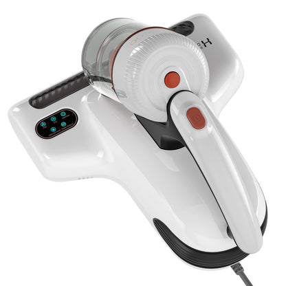 J200 Dust Mite Mattresses Vacuum Cleaners, with Integrated Dual Cups, 13KPa Suction, UV Light, 60℃ Hot Air, LED Display