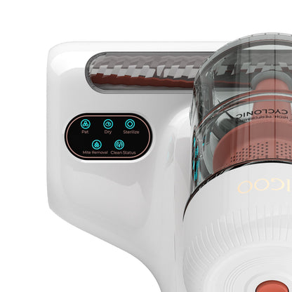 J200 Dust Mite Mattresses Vacuum Cleaners, with Integrated Dual Cups, 13KPa Suction, UV Light, 60℃ Hot Air, LED Display